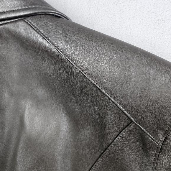 Worthington Leather Lambskin Jacket Women's Size Medium Dark Brown Lined Pockets - Picture 9 of 13